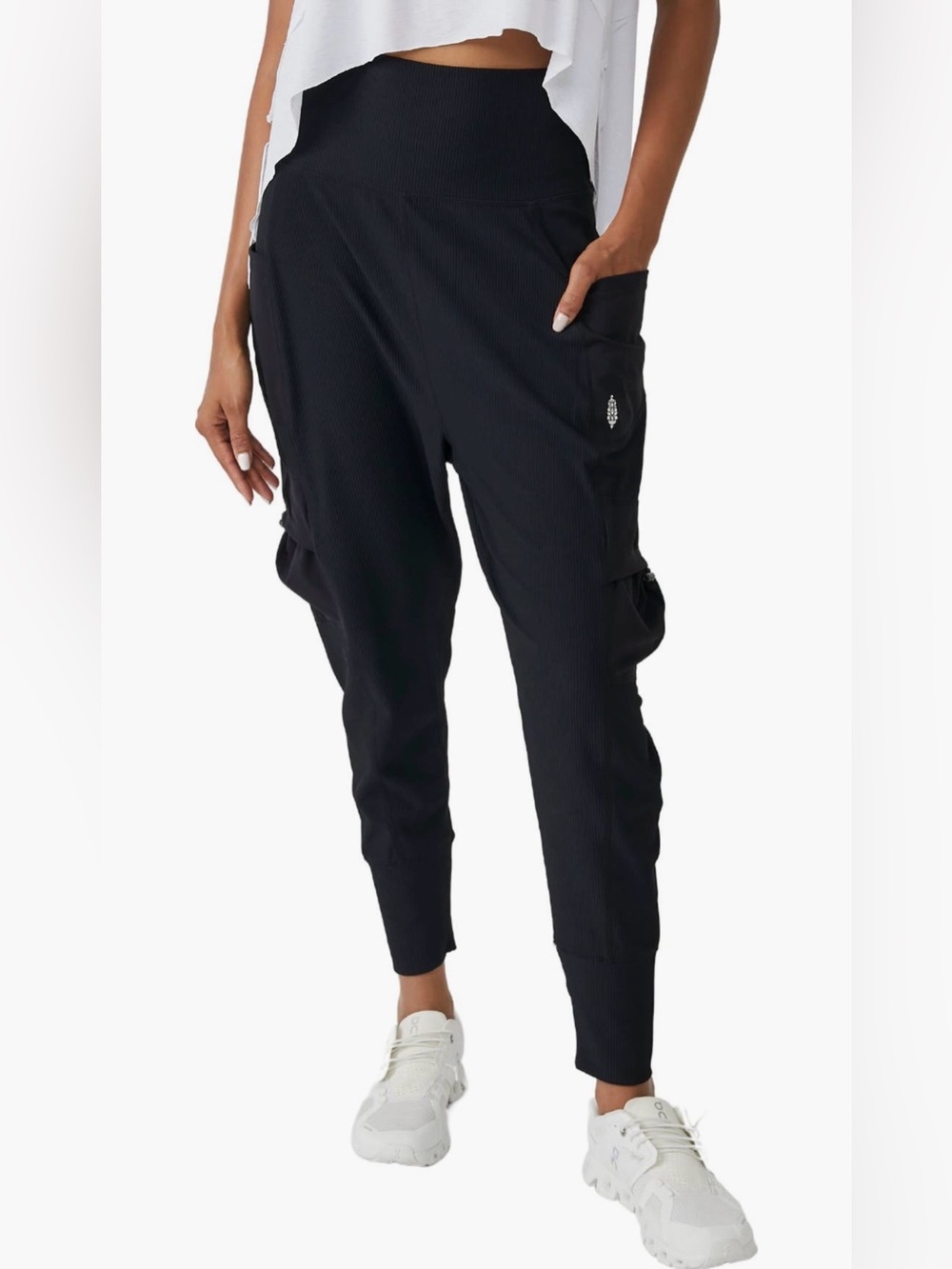 FP Movement by Free People Womens Pants Take A Hike Rib Drop Crotch Pants Small